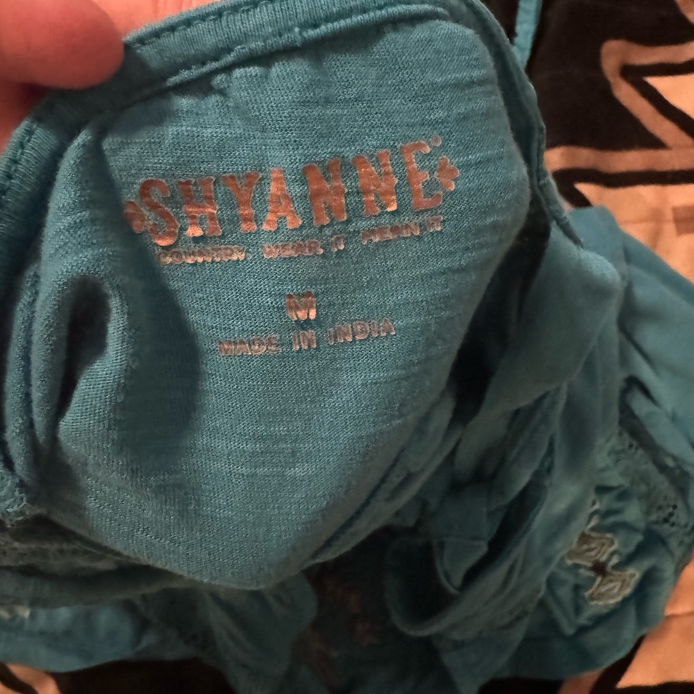 Turquoise boho top - Picture 3 of 3